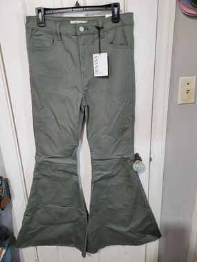 Zenana Outfitters Olive Green  Flare Pants